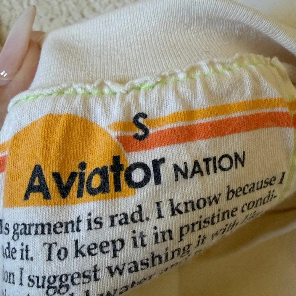 Aviator Nation matching set. NWOT joggers and crew neck sweatshirt. - Picture 10 of 11